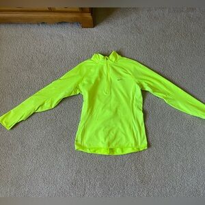 Nike Dri-Fit, women’s size medium bright green collared pullover.